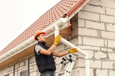 Pose et remplacement de gouttières à Noisiel